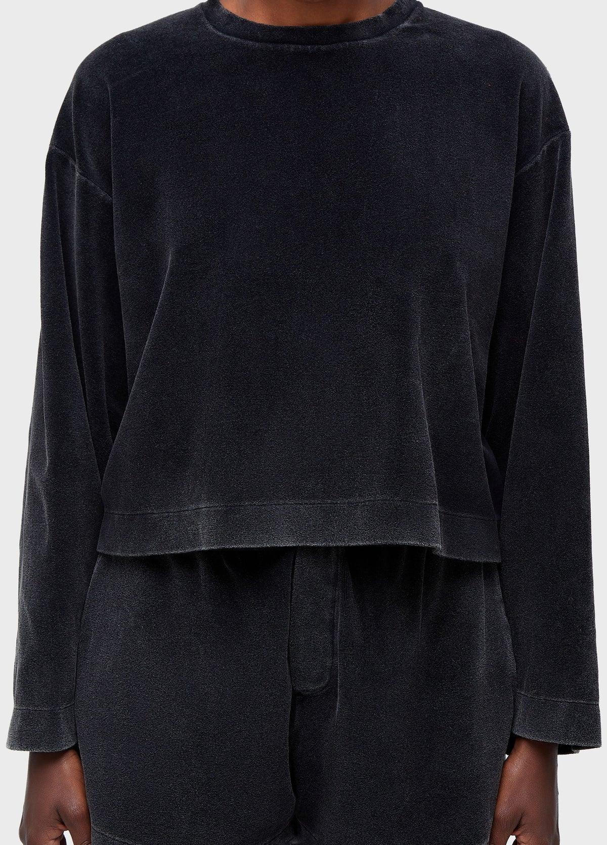 MARBLE PLUSH LONG SLEEVE TOP