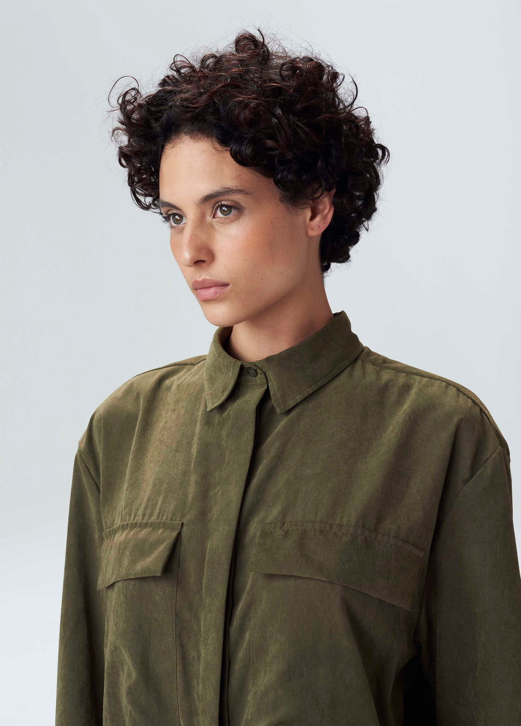 MIDI SHIRT DRESS WITH POCKETS