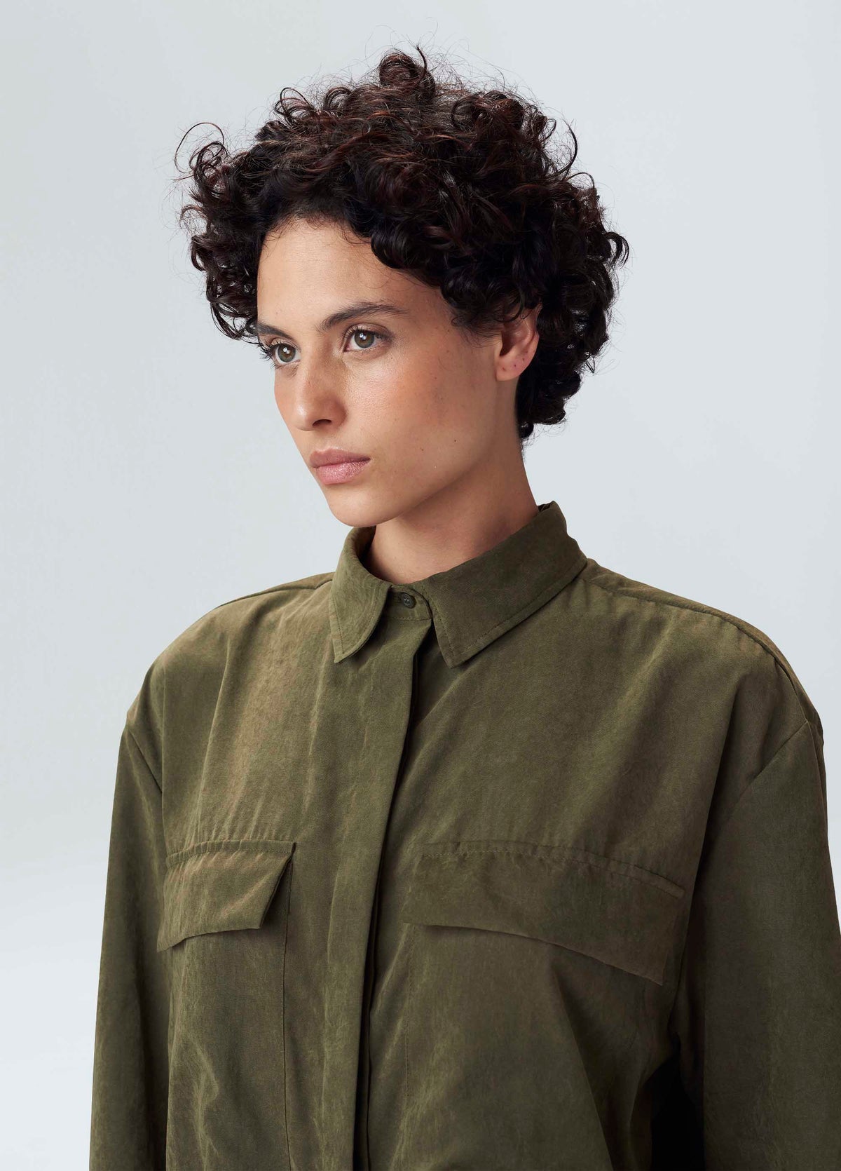 MIDI SHIRT DRESS WITH POCKETS