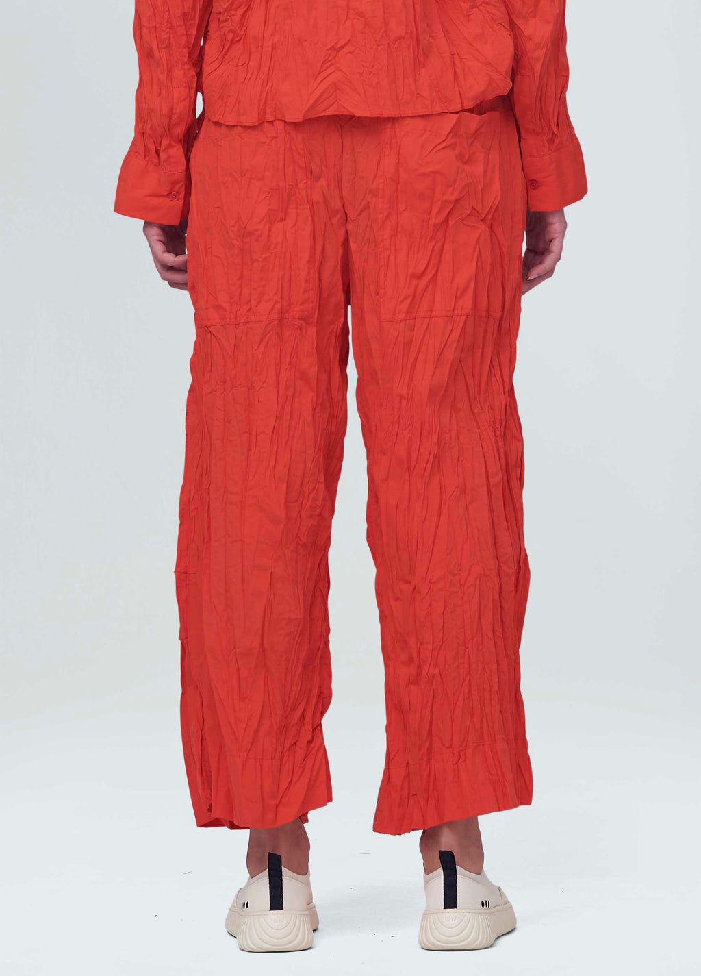 WRINKLED TRICOLINE PANTS