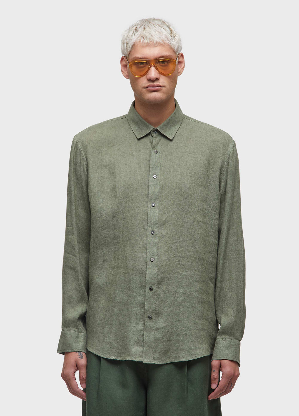RECYCLED LINEN LONG SLEEVE SHIRT