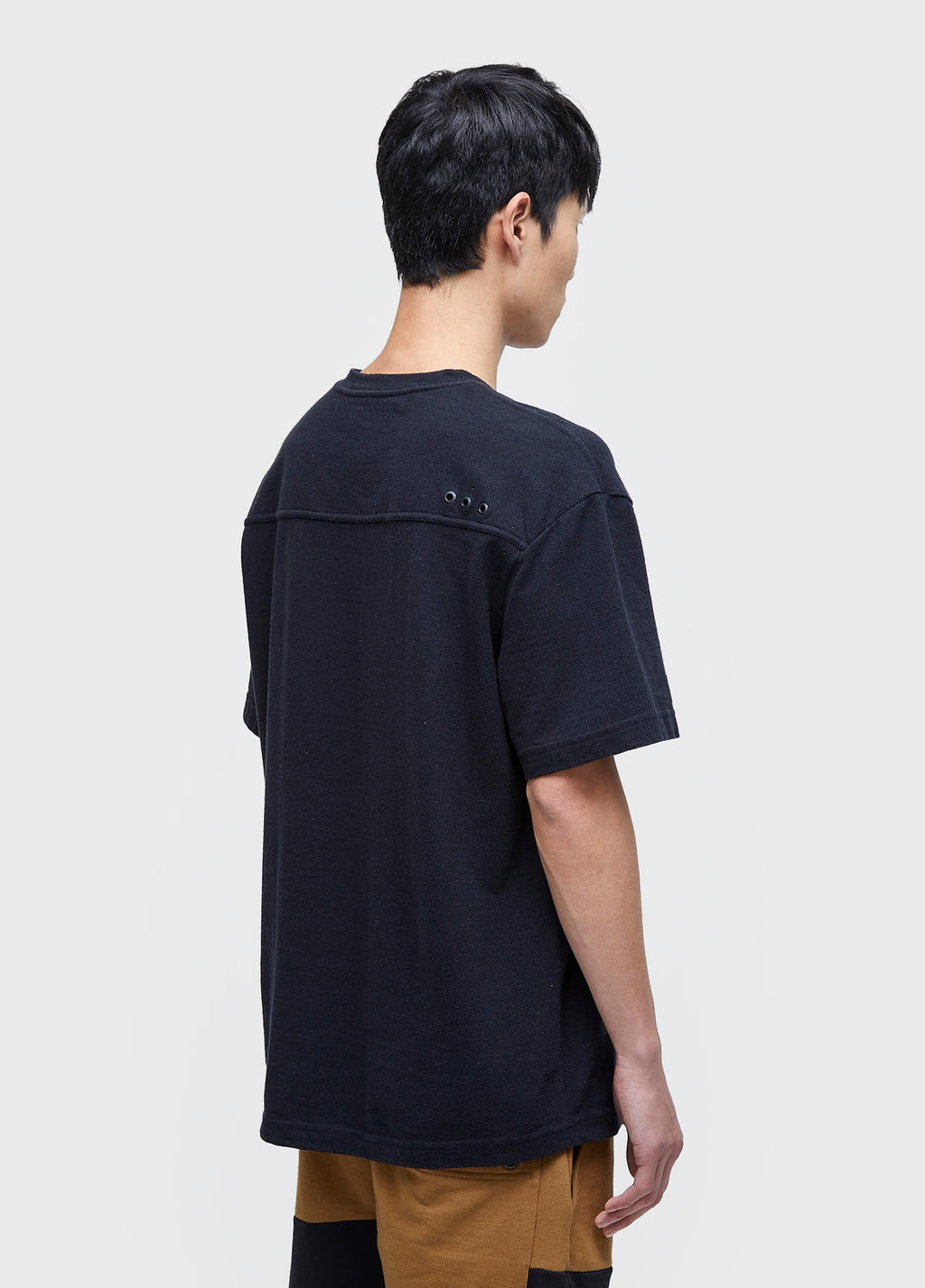 T-SHIRT WITH RECYCLED OVER YOKE SHORT SLEEVE