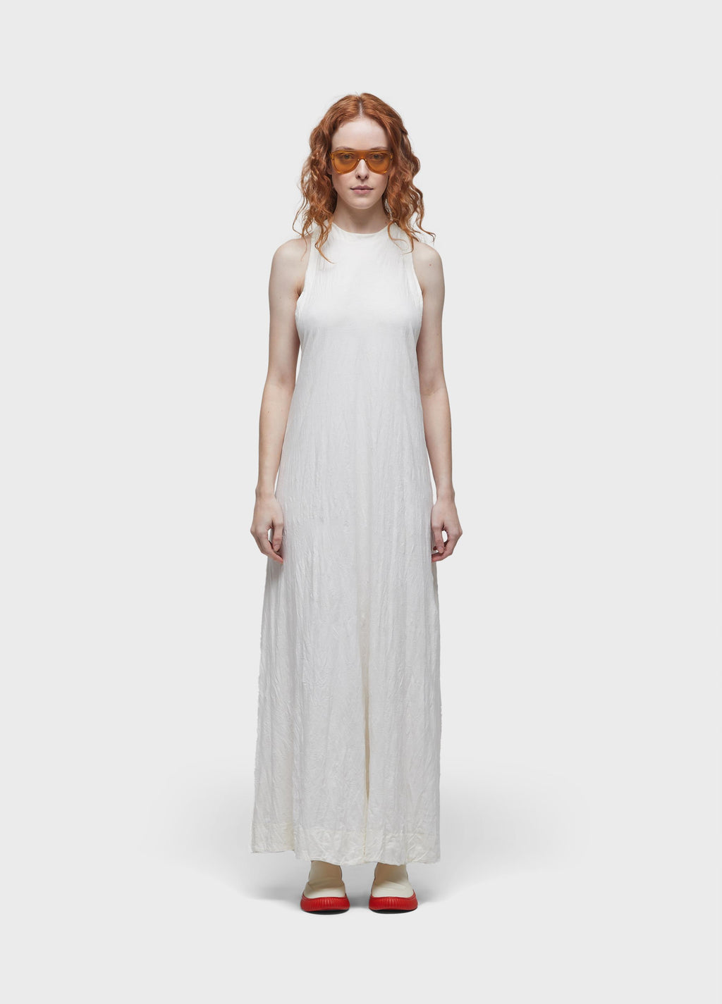 WRINKLED HALTER DRESS