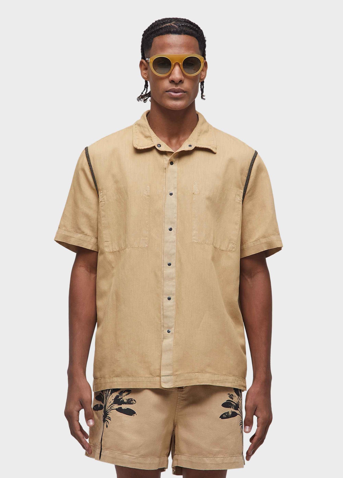 DOUBLE HEMP COTTON SHORT-SLEEVED SHIRT