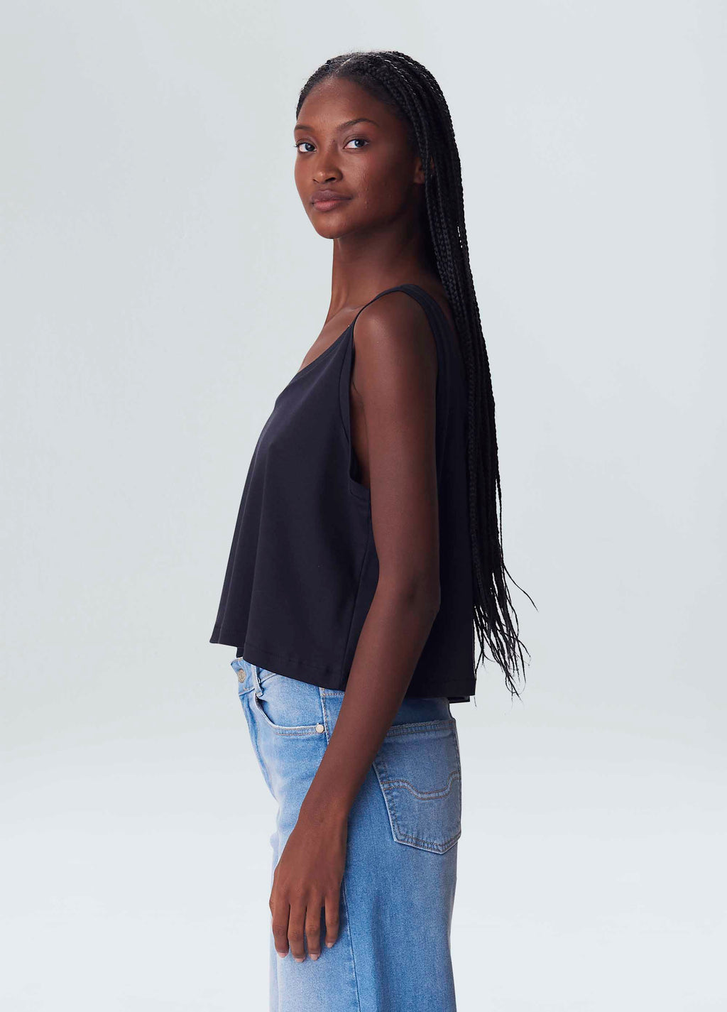U-NECK CROPPED TANK TOP E-BASICS
