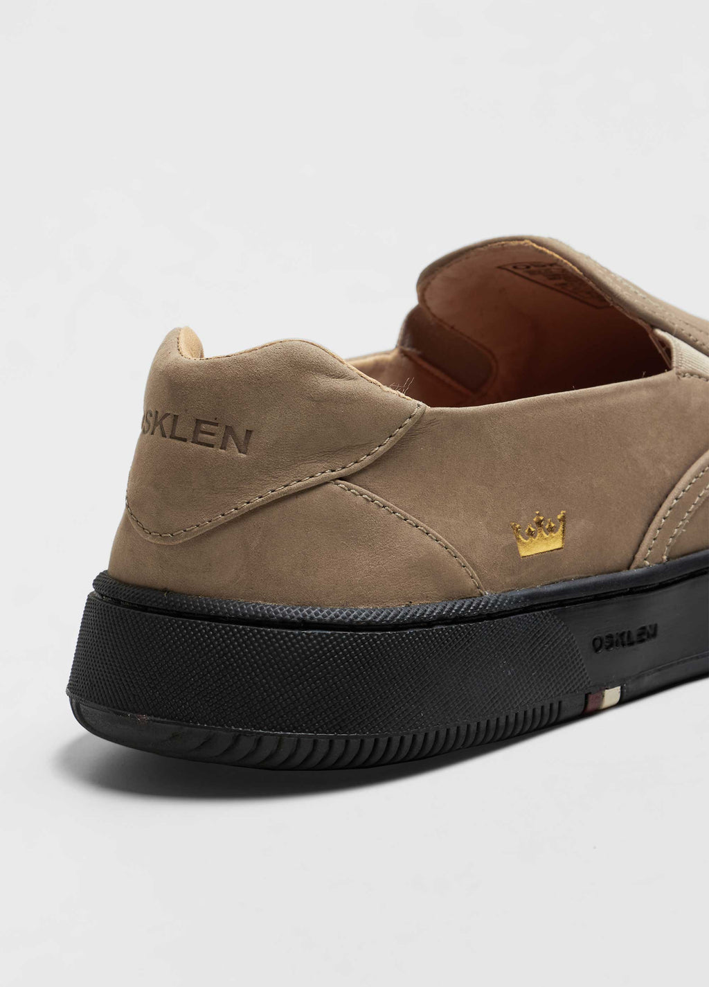 BOSSANOVA NUBUCK BLACK SOLE SNEAKERS M