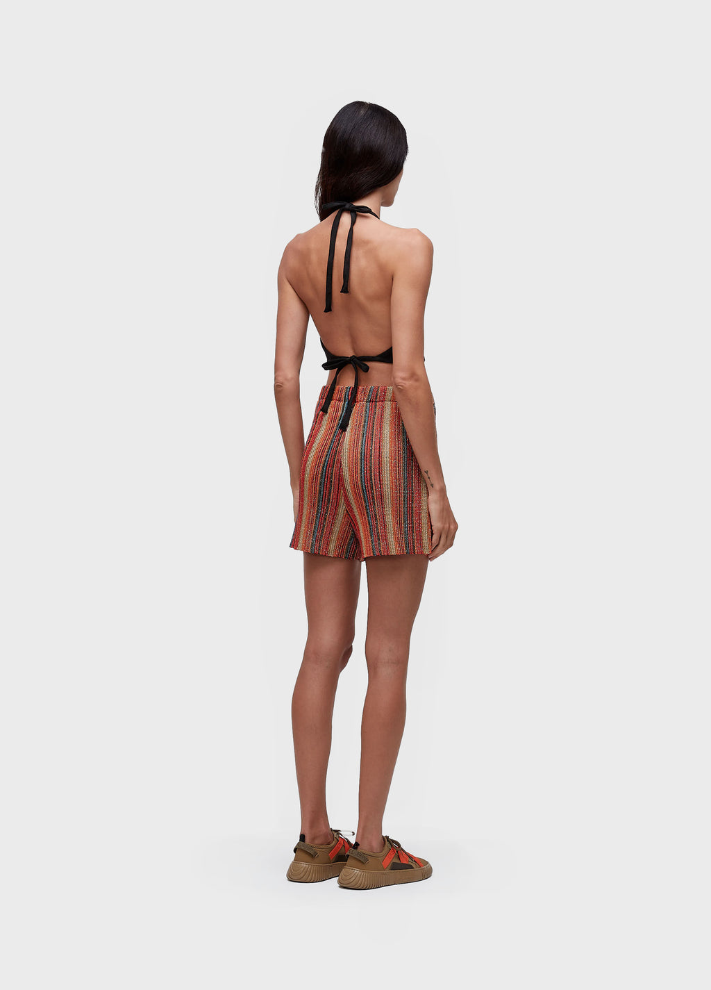 STRIPED KNIT SHORTS