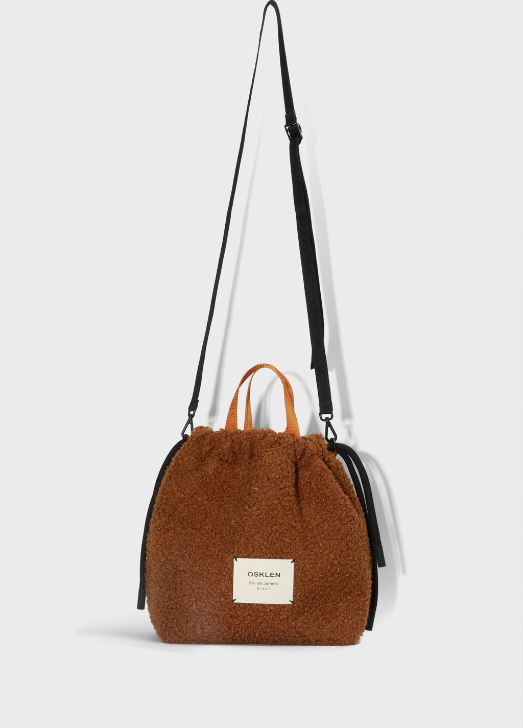 Bolsa Fleece Large Caramelo/Preto – Osklen – foto 2