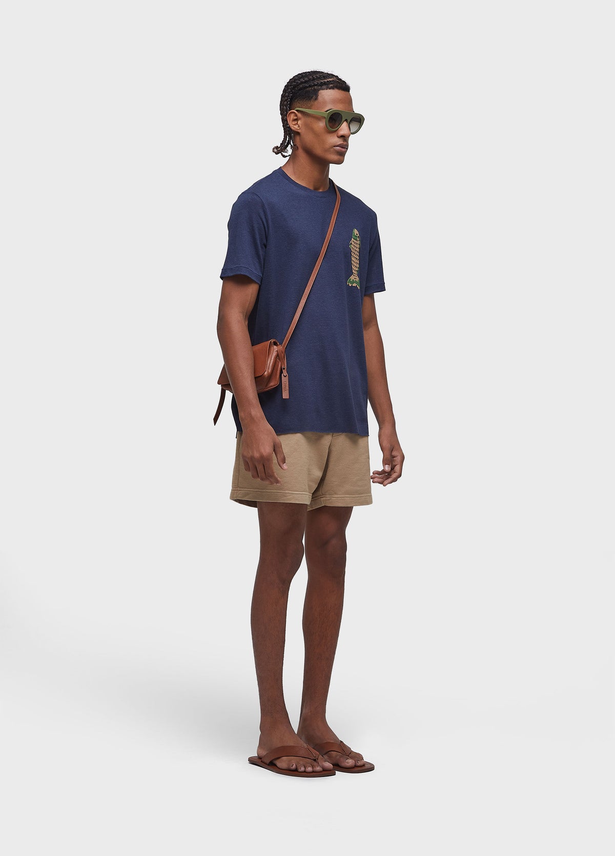 LIGHT LINEN FISH SHORT SLEEVE T-SHIRT