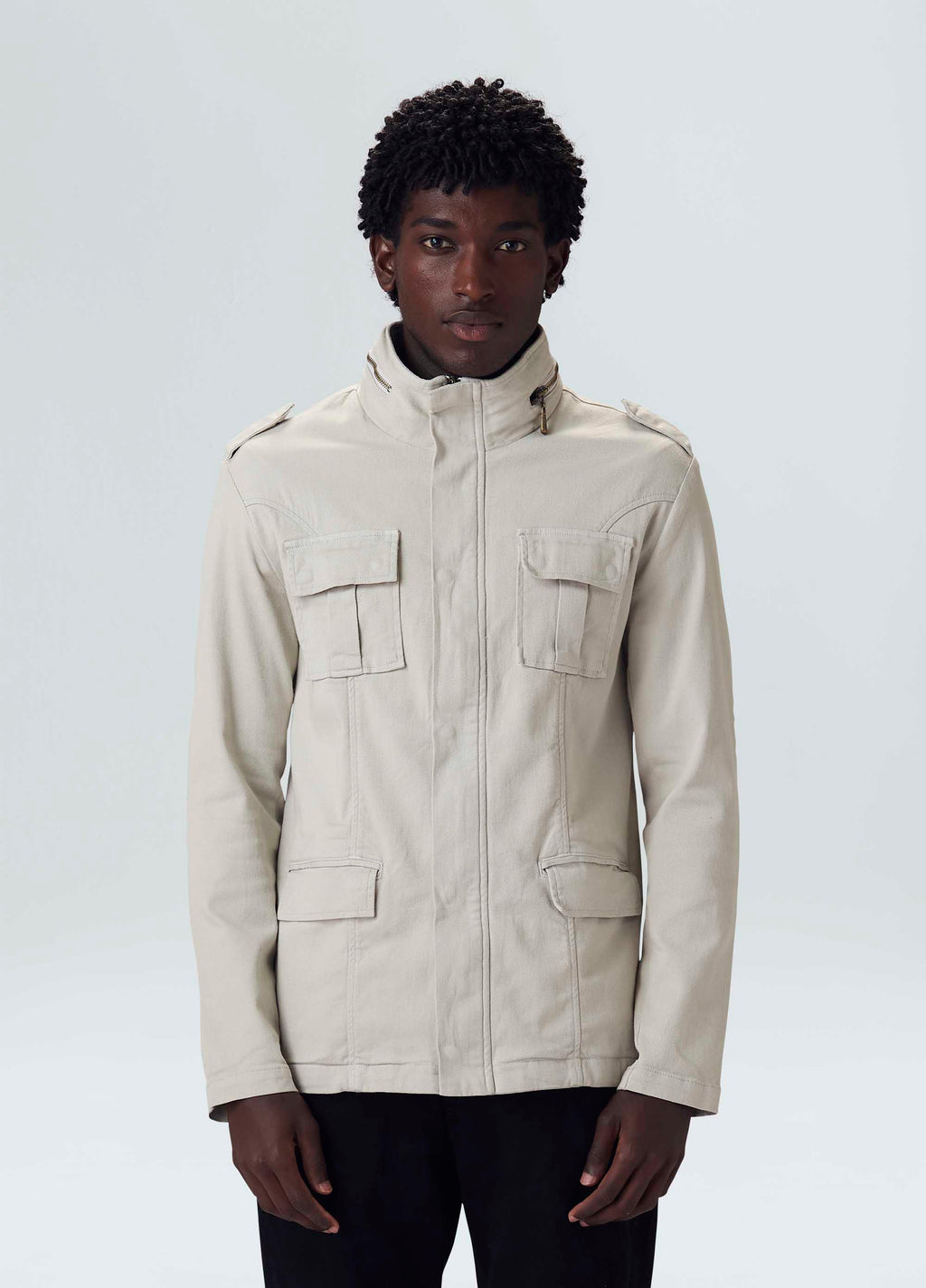 HIGH COLLAR POCKET PARKA