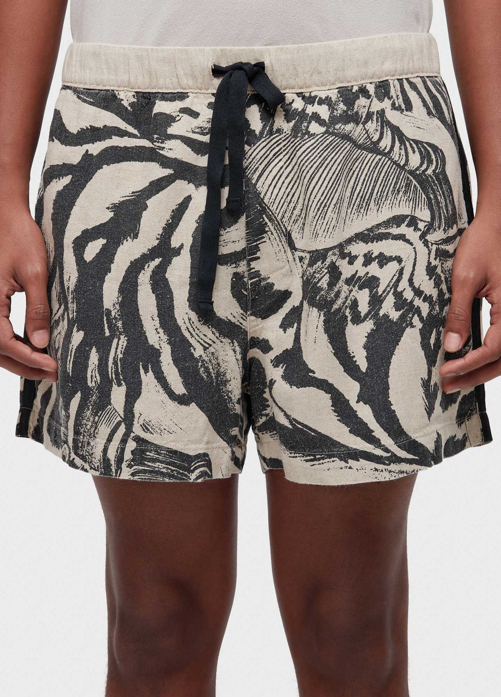 SHORT LINEN PAJAMAS NIGHT SHELL
