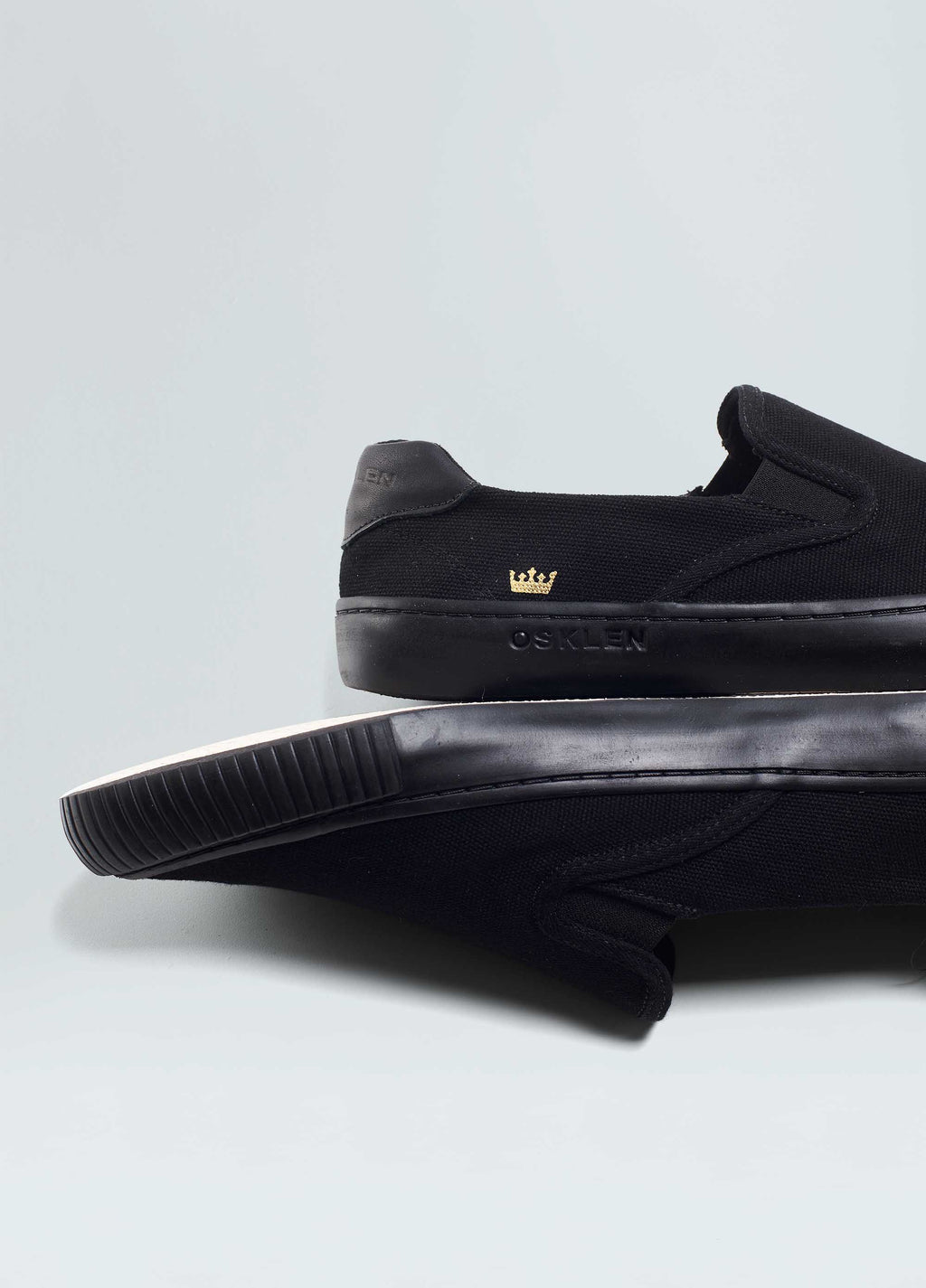 CANVAS SLIP-ON SNEAKERS BLACK SOLE M