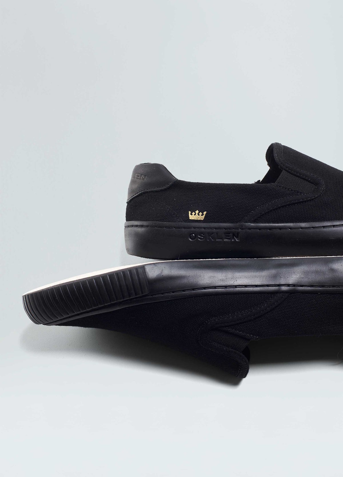 CANVAS SLIP-ON SNEAKERS BLACK SOLE M