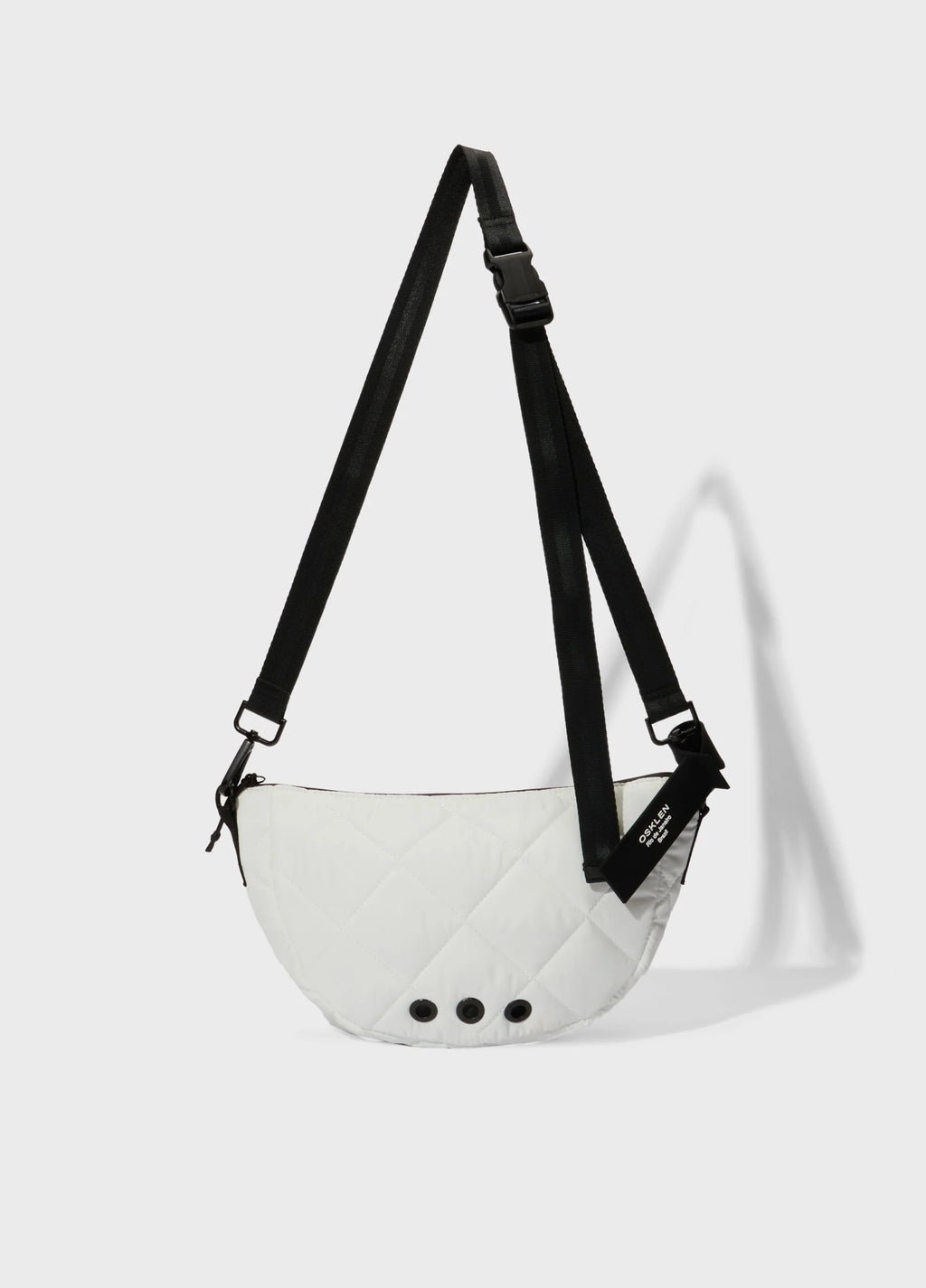 Bolsa Mini Andiroba Nylon Matelassê Off-White/Preto – Osklen – foto 1