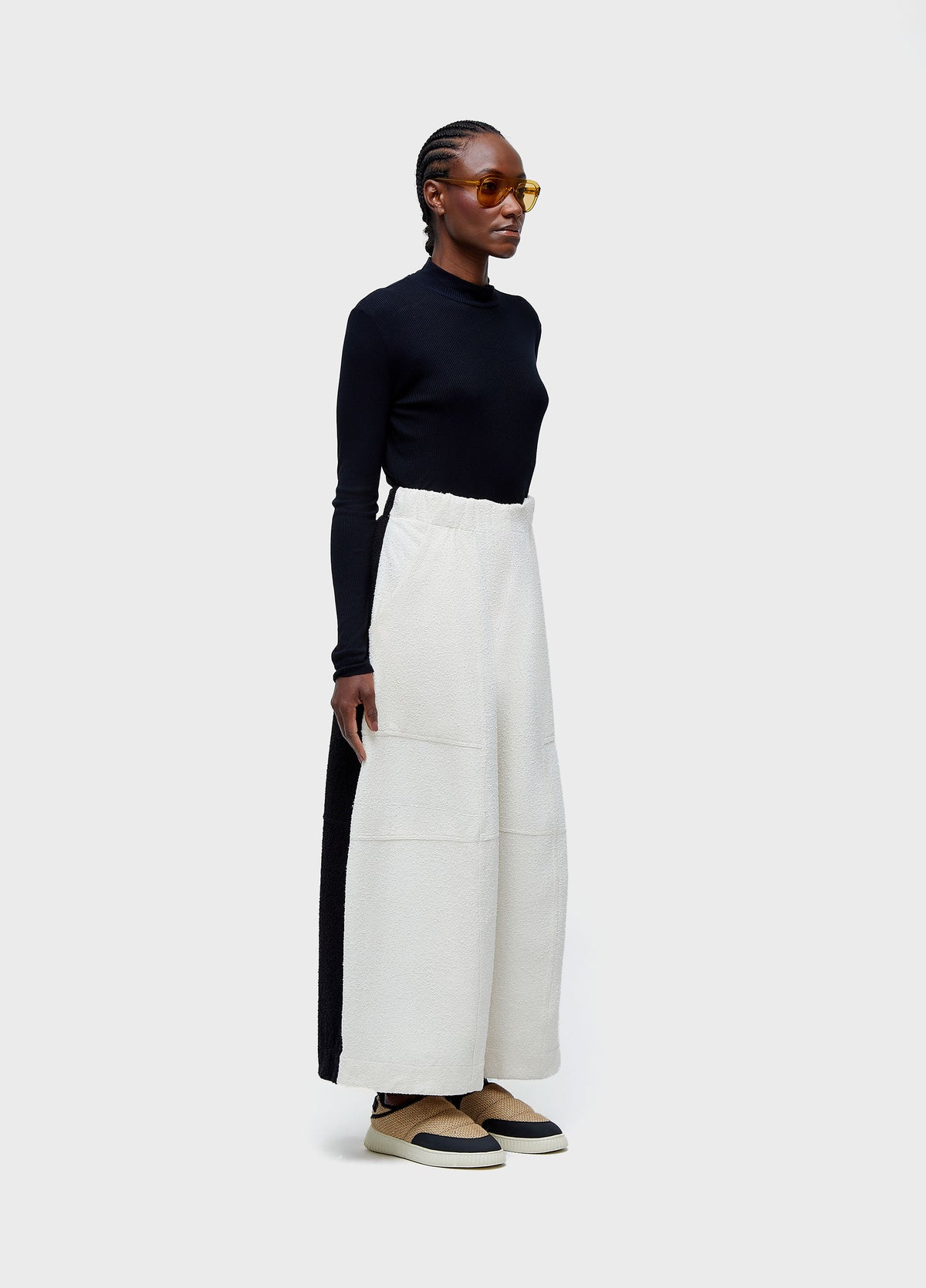 TERRY CLOTH CUT-OUT PANTS