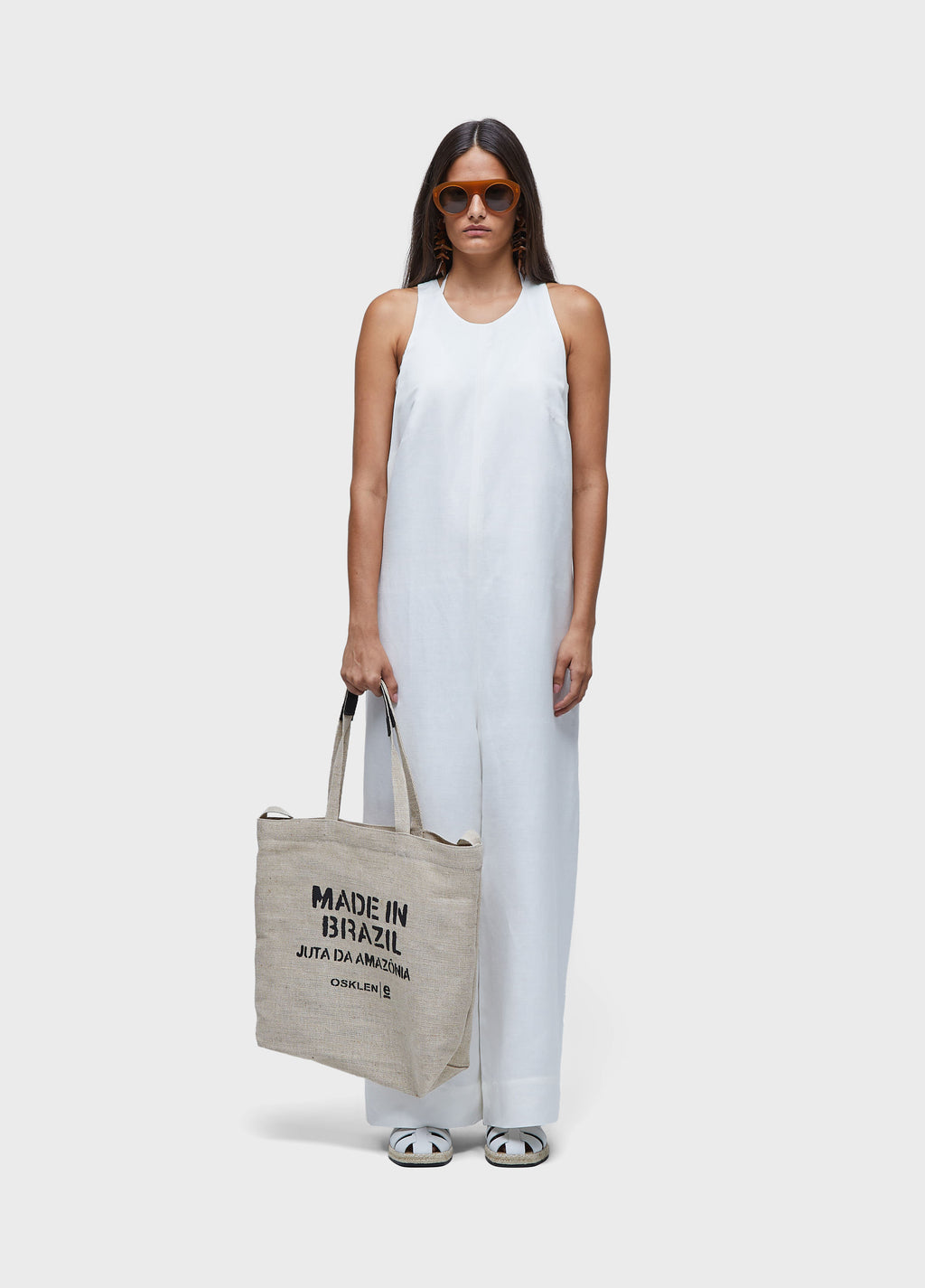 LINEN RACERBACK JUMPSUIT