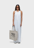 LINEN RACERBACK JUMPSUIT