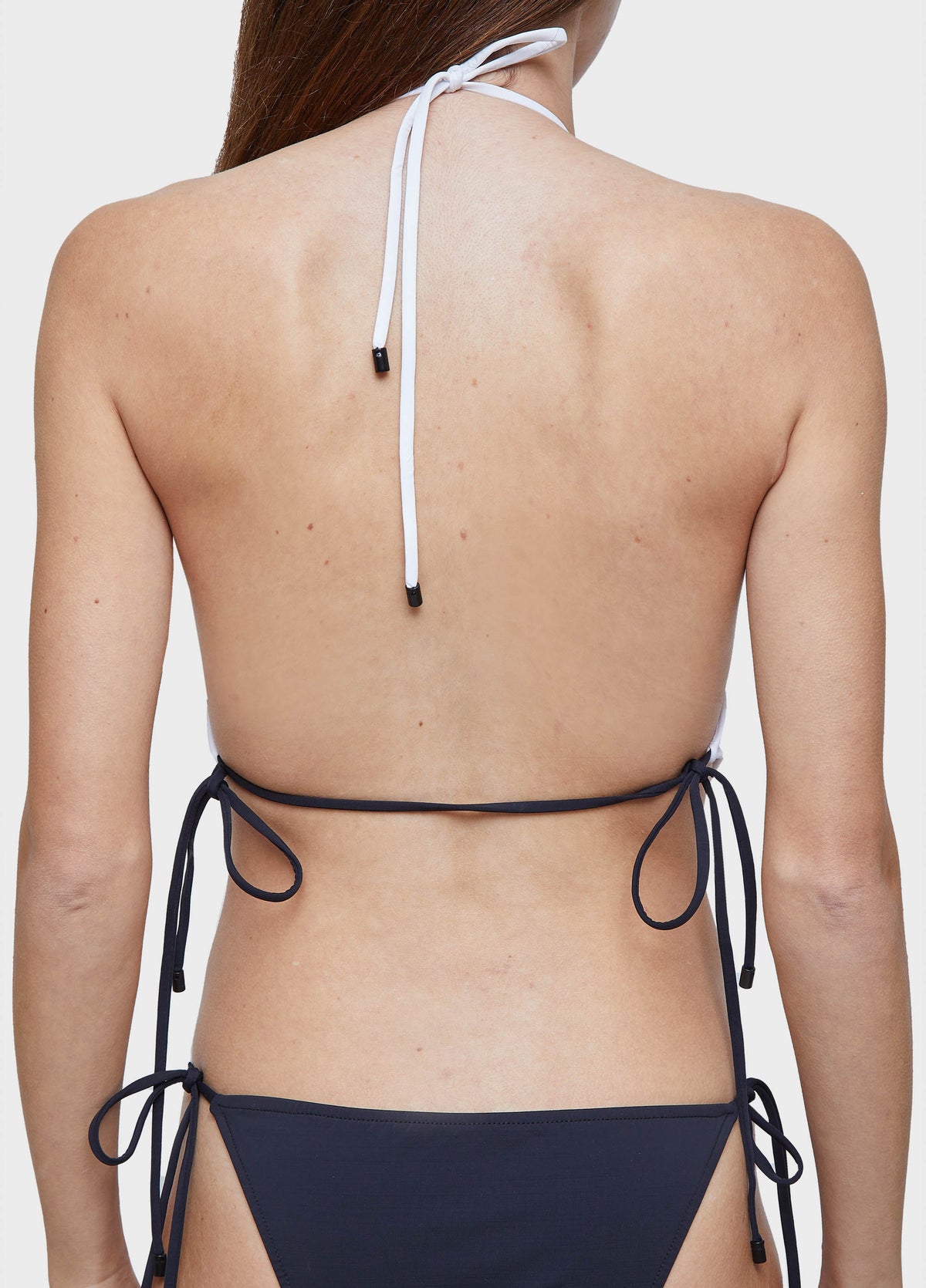 TWO-TONE BOW ONE-PIECE SWIMSUIT