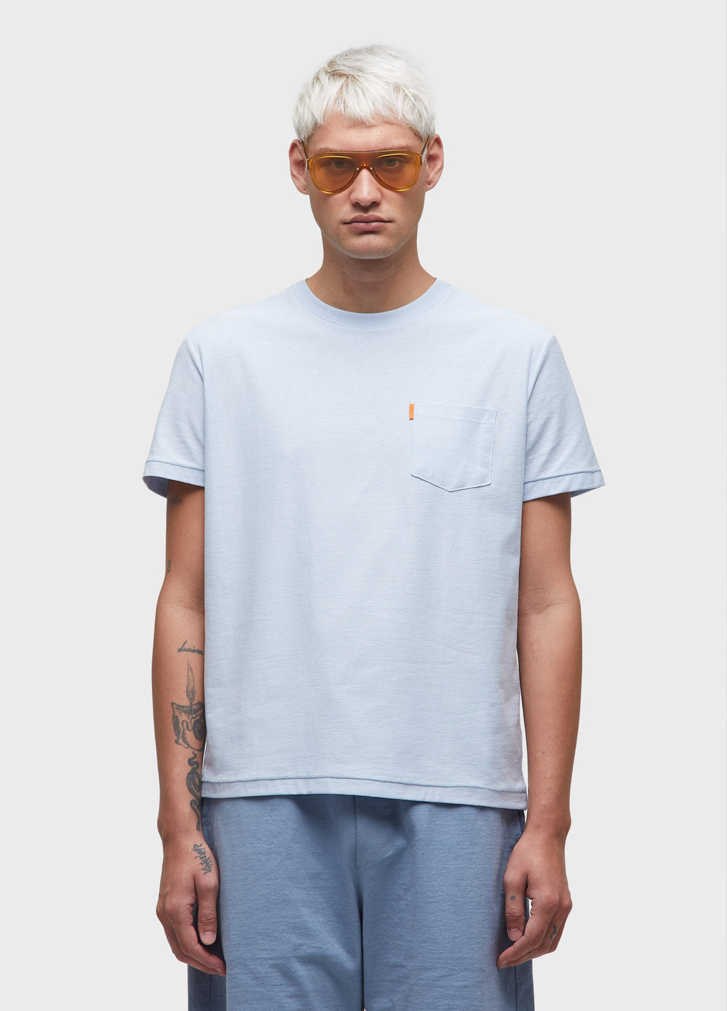WASHED T-SHIRT WITH POCKET SPOT