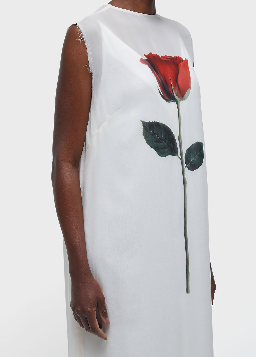 ROSE LIGHT LONG SLEEVELESS DRESS