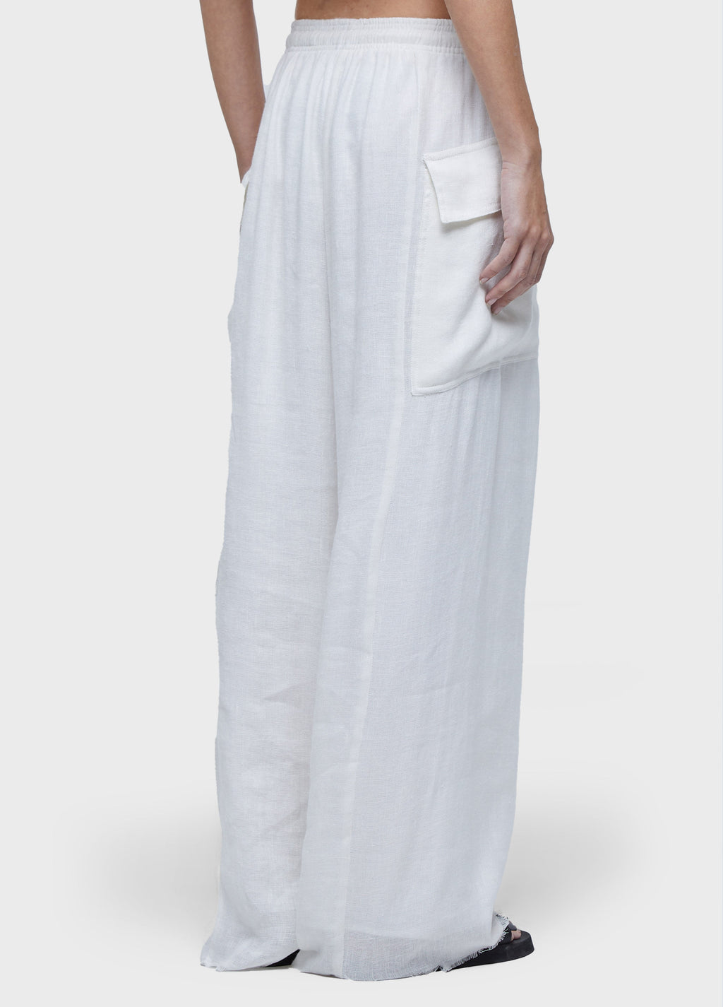 RECYCLED LINEN OVER STREET PANTS