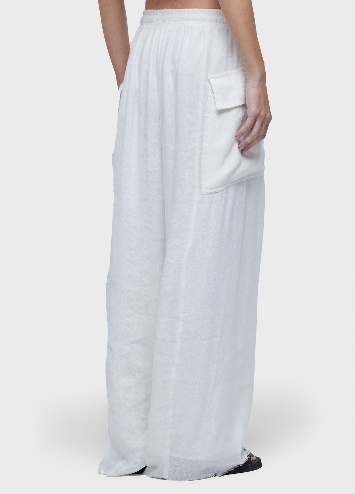 RECYCLED LINEN OVER STREET PANTS