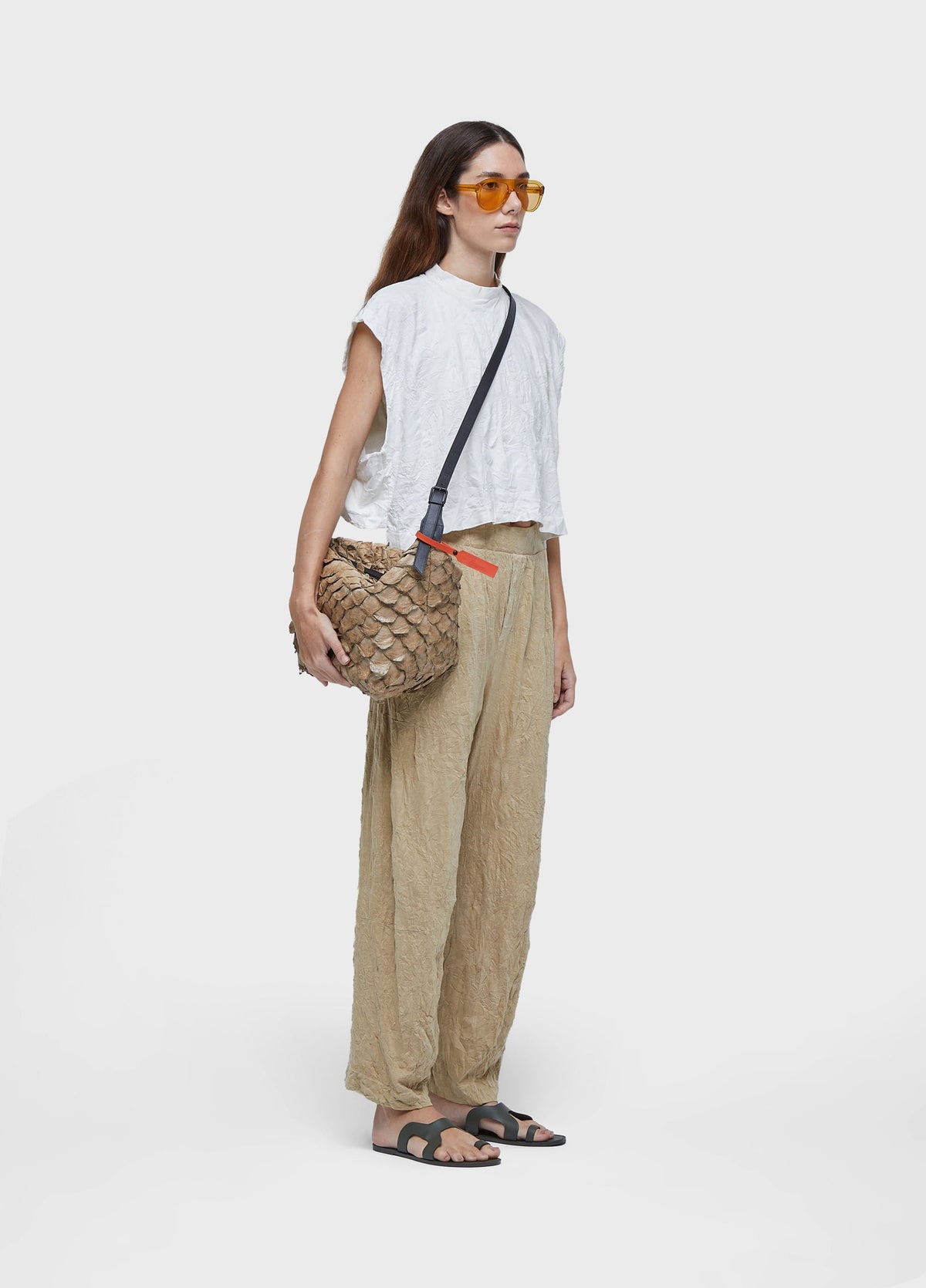 DUO CROPPED BLOUSE WRINKLE VEST