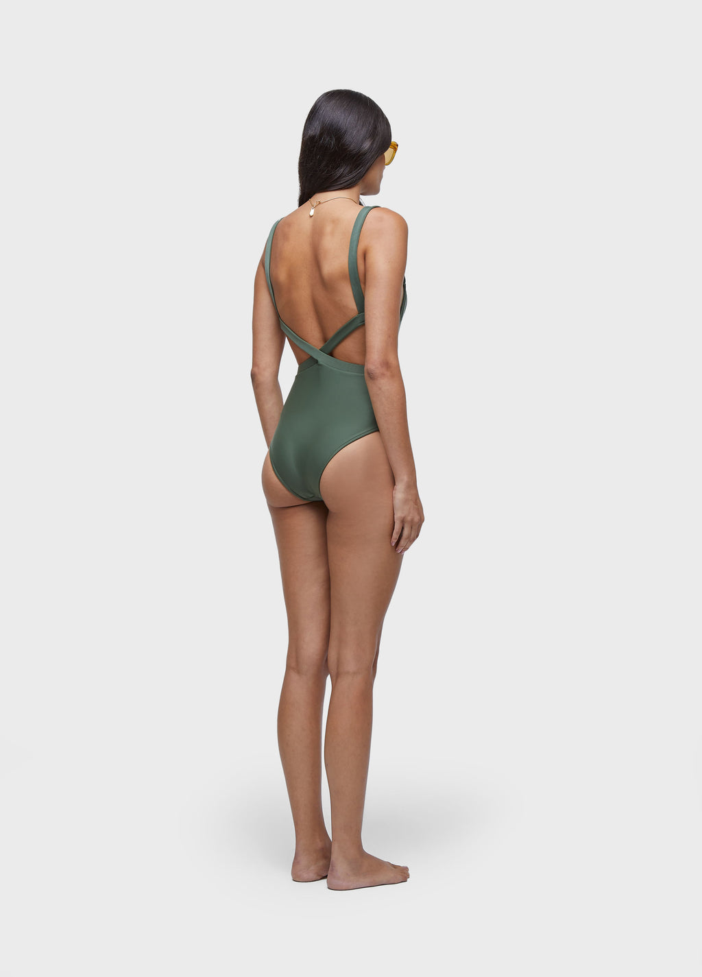 STRAIGHT SWIMSUIT WITH CROSSED BACK