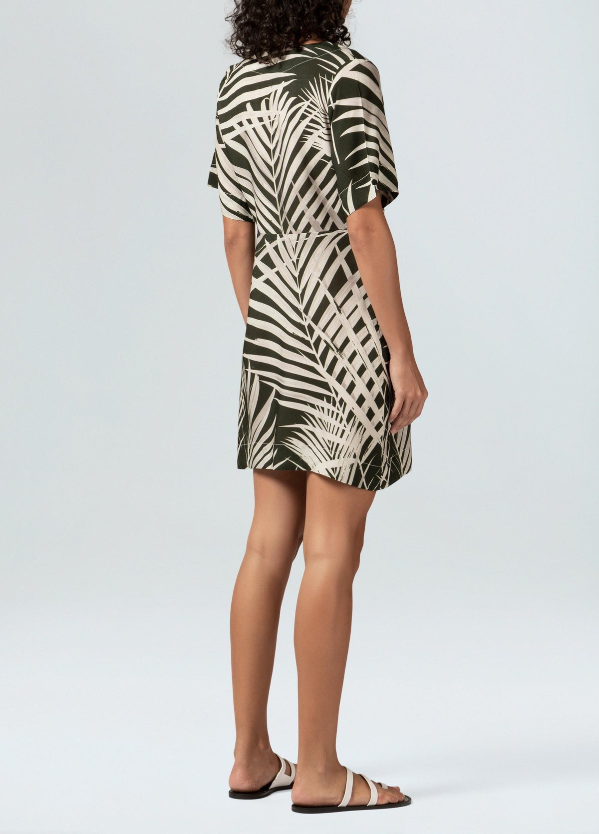 SHORT INVERSE PALM LEAF DRESS