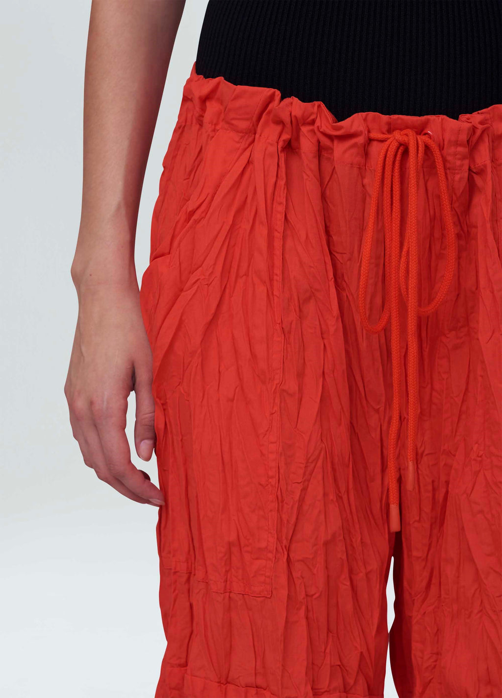 WRINKLED TRICOLINE PANTS