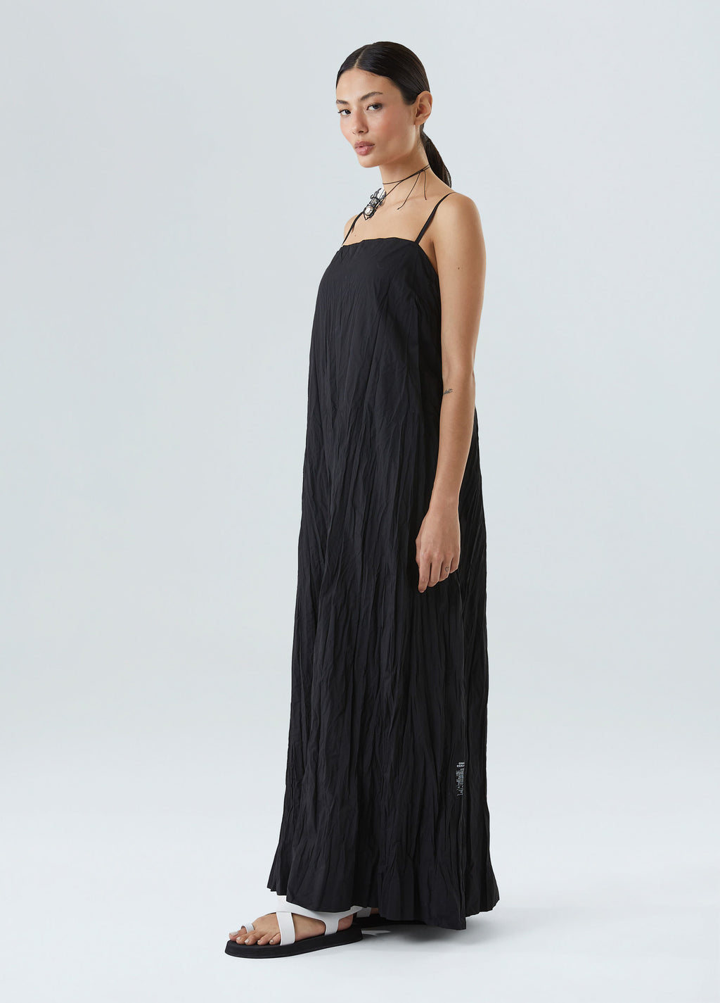 PLEATED MIDI DRESS
