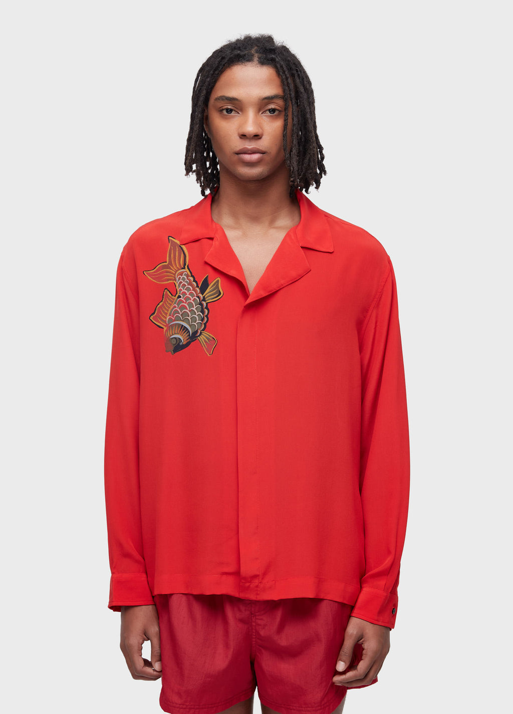 FISH RED LONG SLEEVE SHIRT