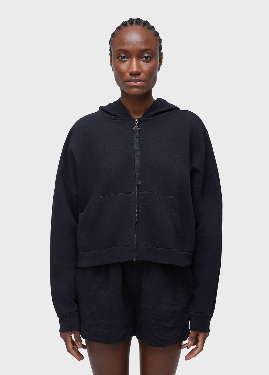 FRAYED HOODED JACKET
