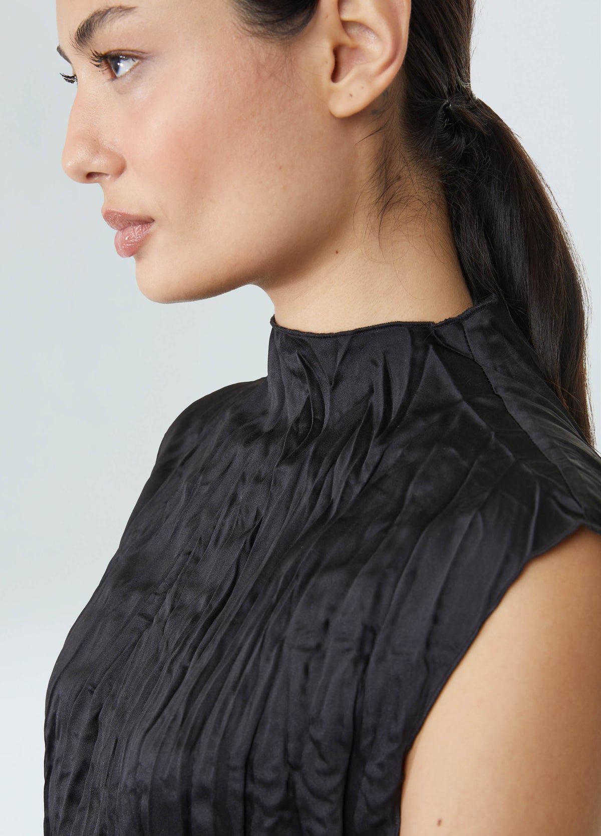 WRINKLED SATIN BLOUSE