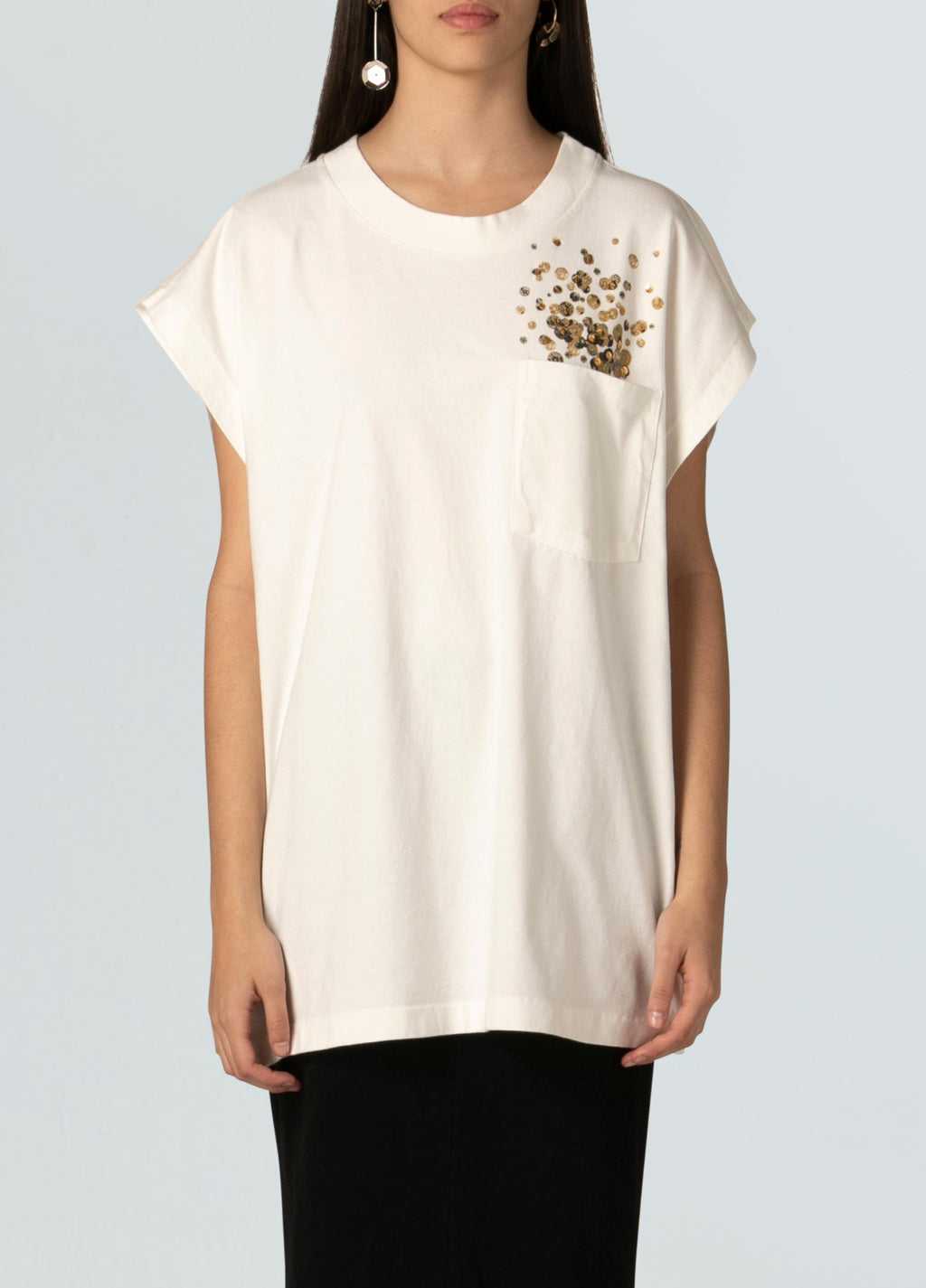 T-SHIRT ORGANIC SEQUIN WATERCOLOR