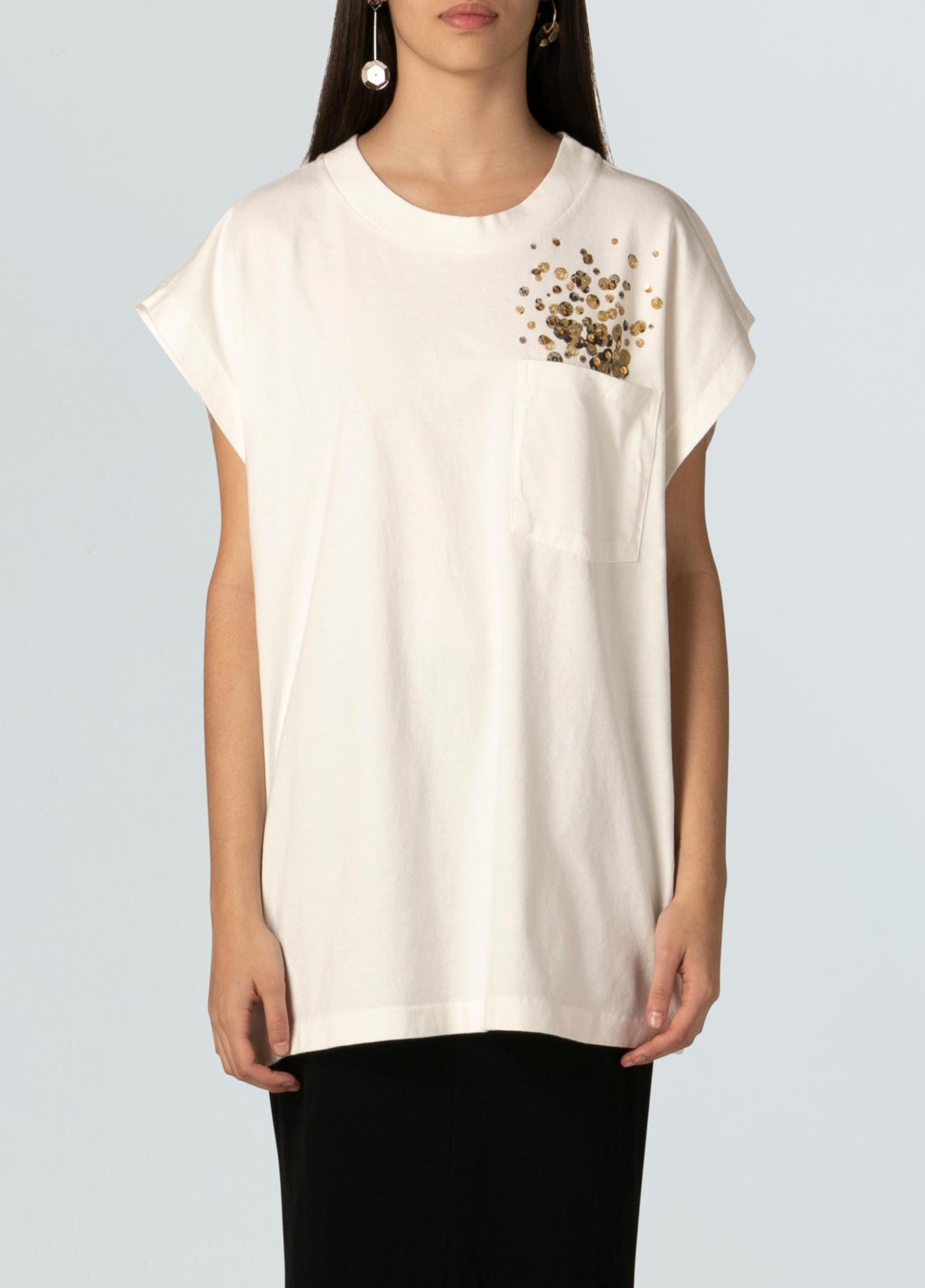 T-SHIRT ORGANIC SEQUIN WATERCOLOR