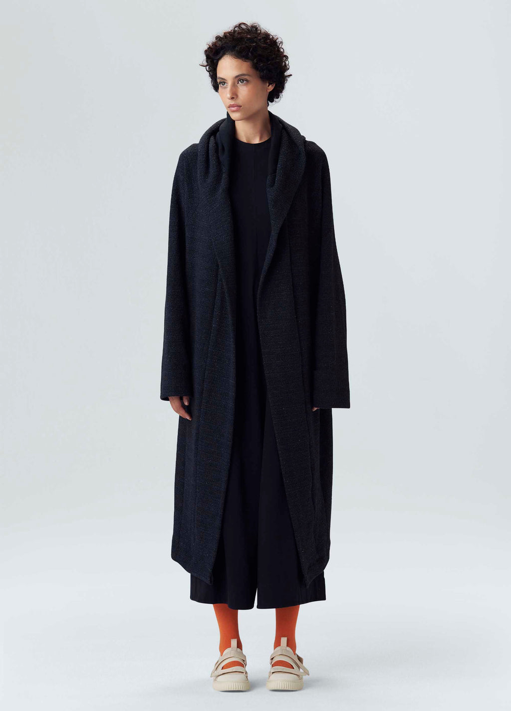 CHENILLE SWEATSHIRT TRENCH COAT