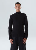 COTTON KNITTED ZIPPED SWEATER