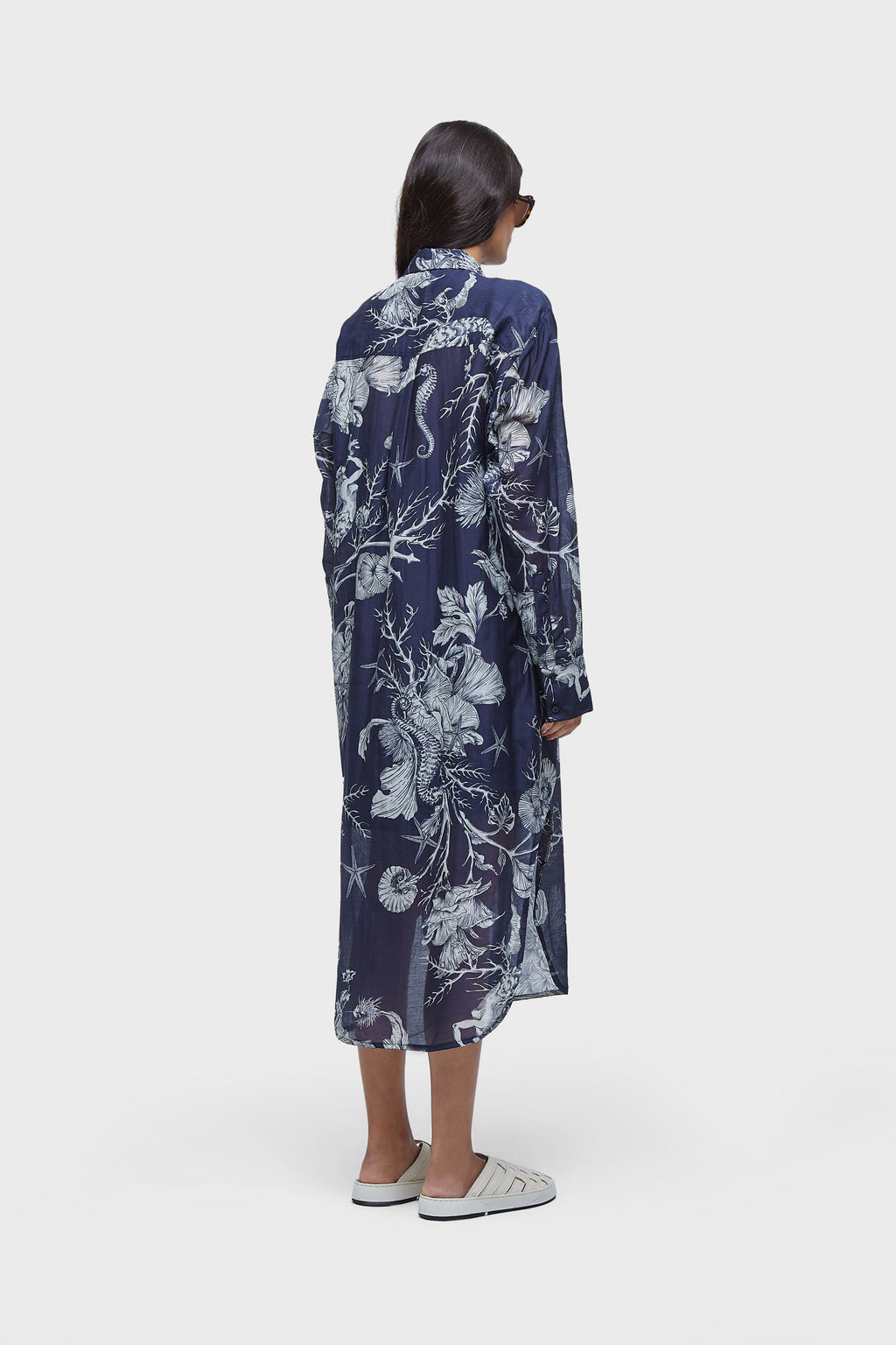 OCEAN BLUE SHIRT DRESS