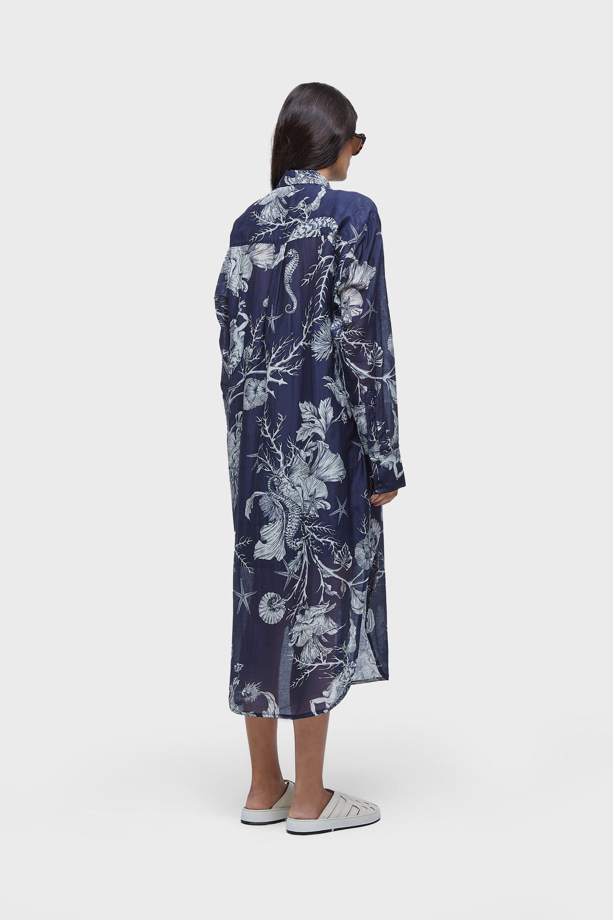 OCEAN BLUE SHIRT DRESS