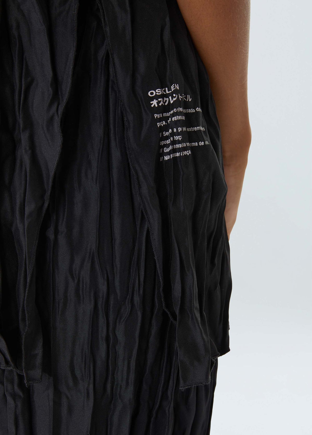 WRINKLED SATIN BLOUSE