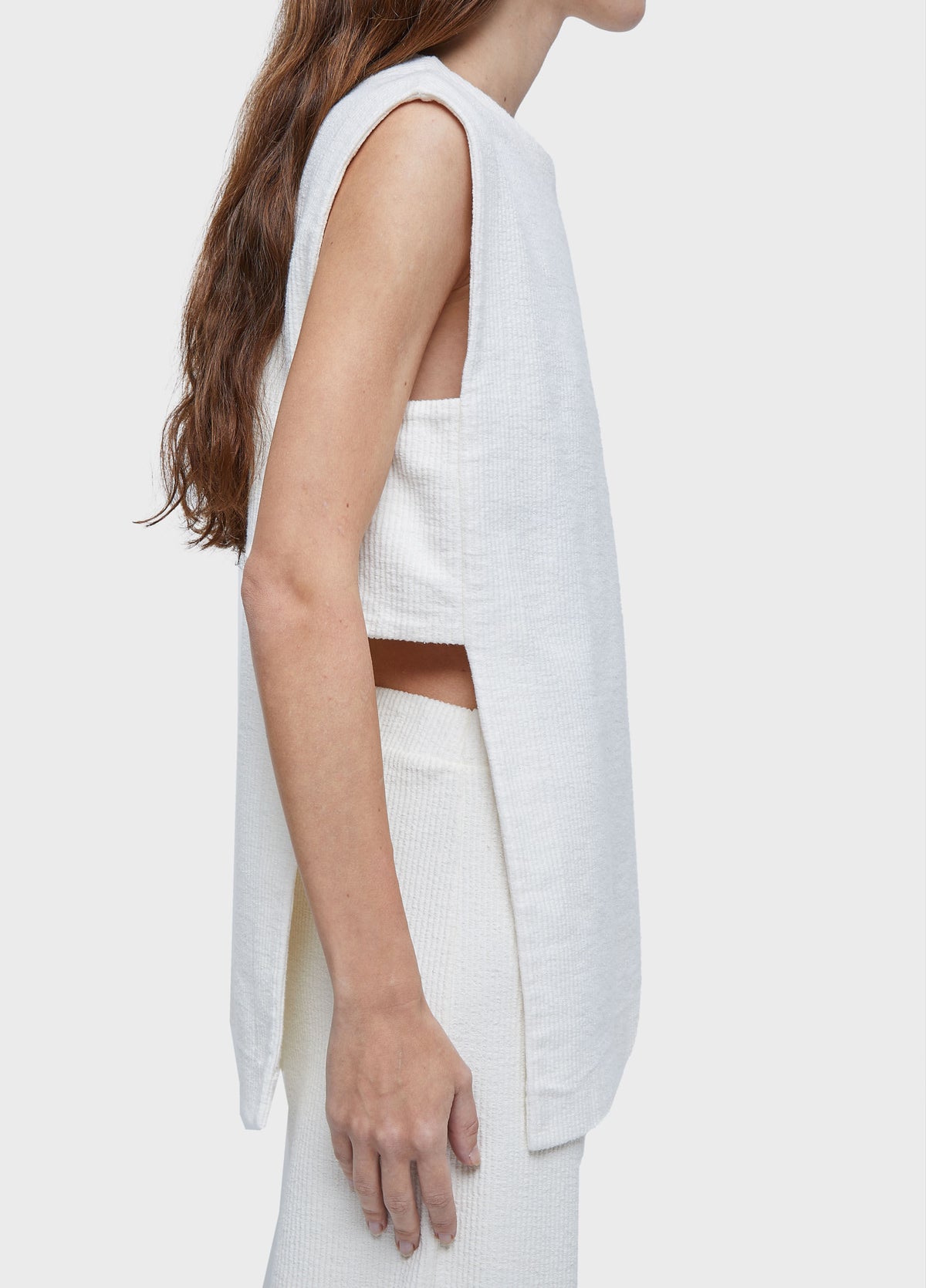 RIB-KNIT RUSTIC VEST