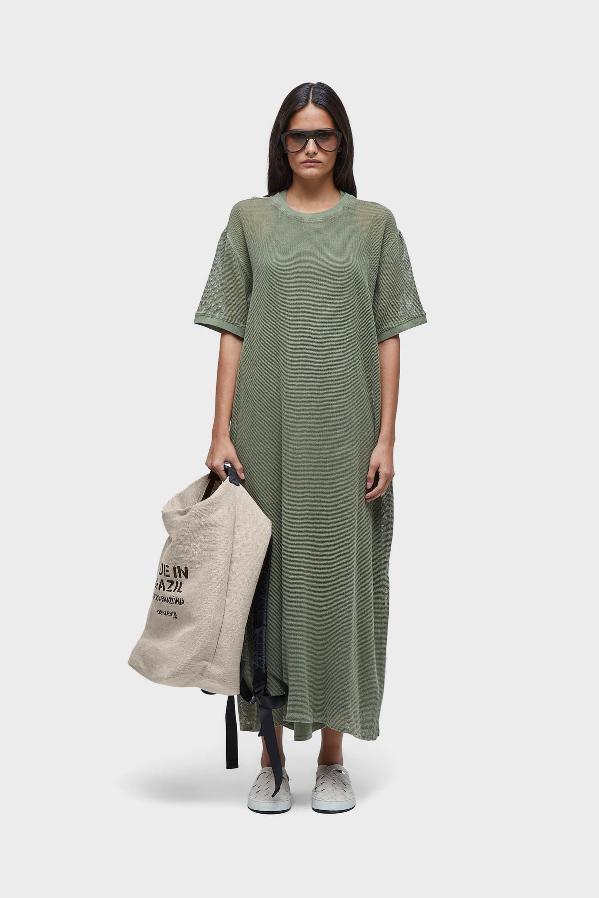 OVERSIZED MESH T-SHIRT DRESS