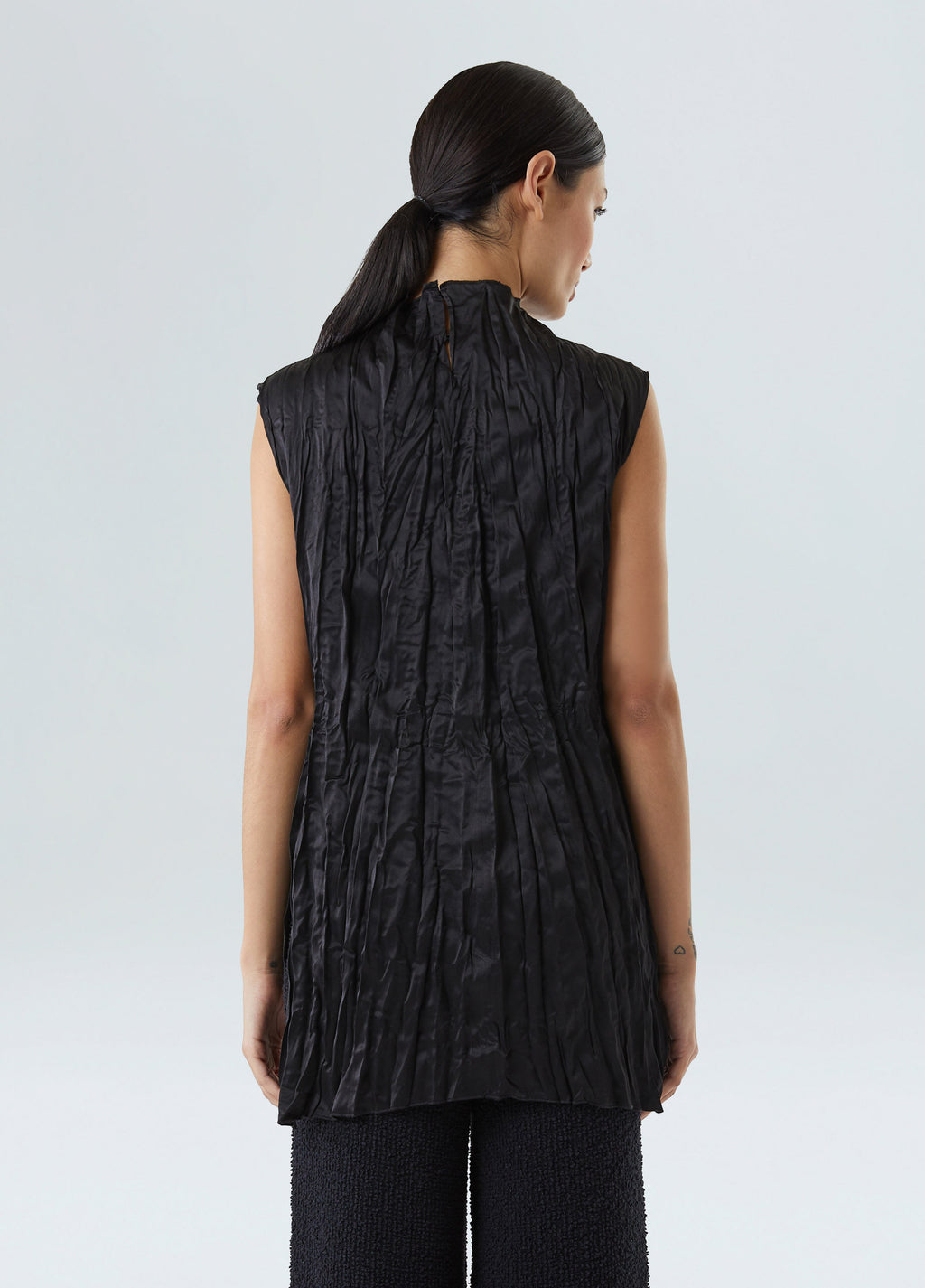 WRINKLED SATIN BLOUSE