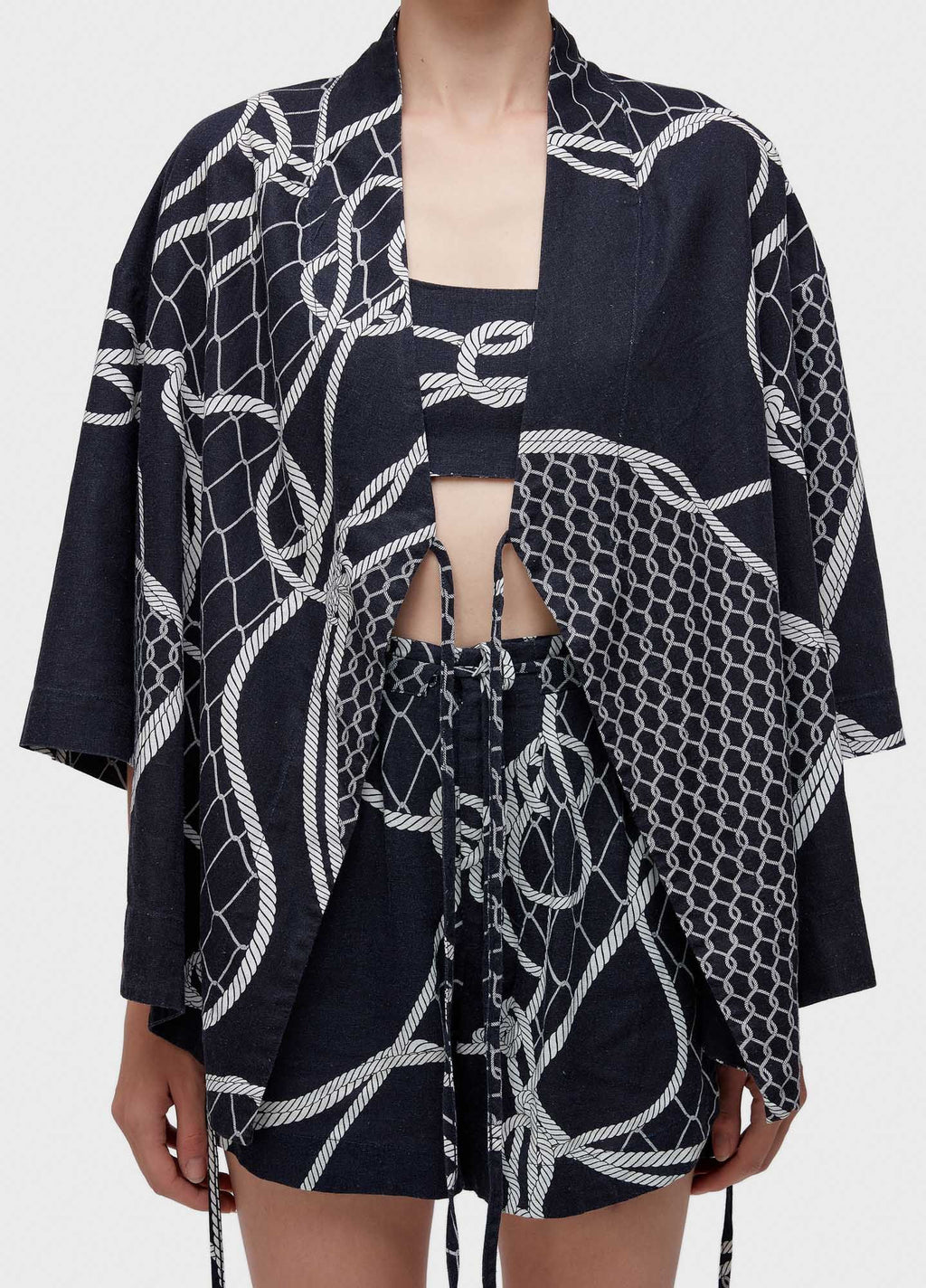 Kimono ML Knot Blue Azul/Off-White – Osklen – foto 4