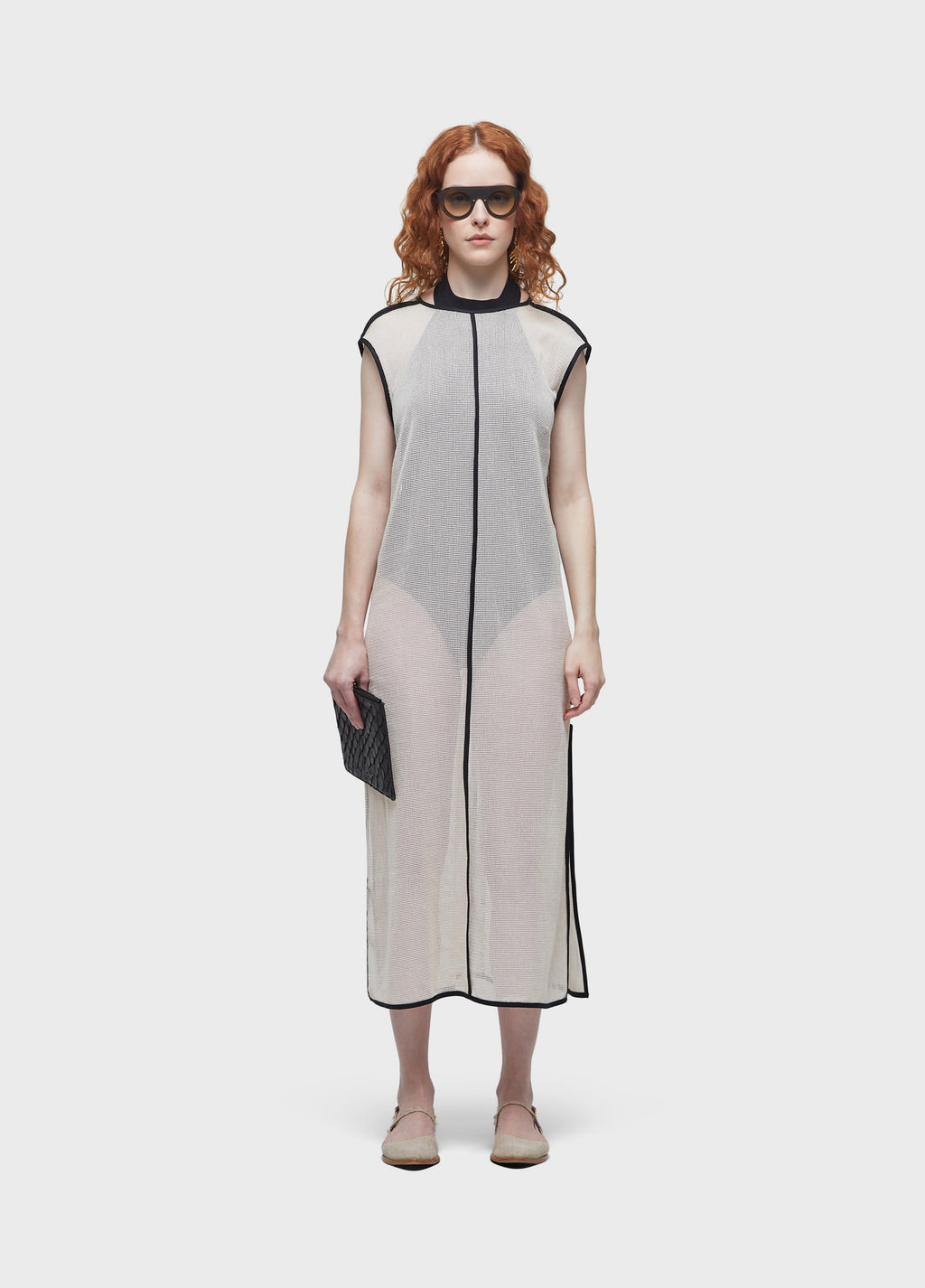 BIAS MESH DRESS