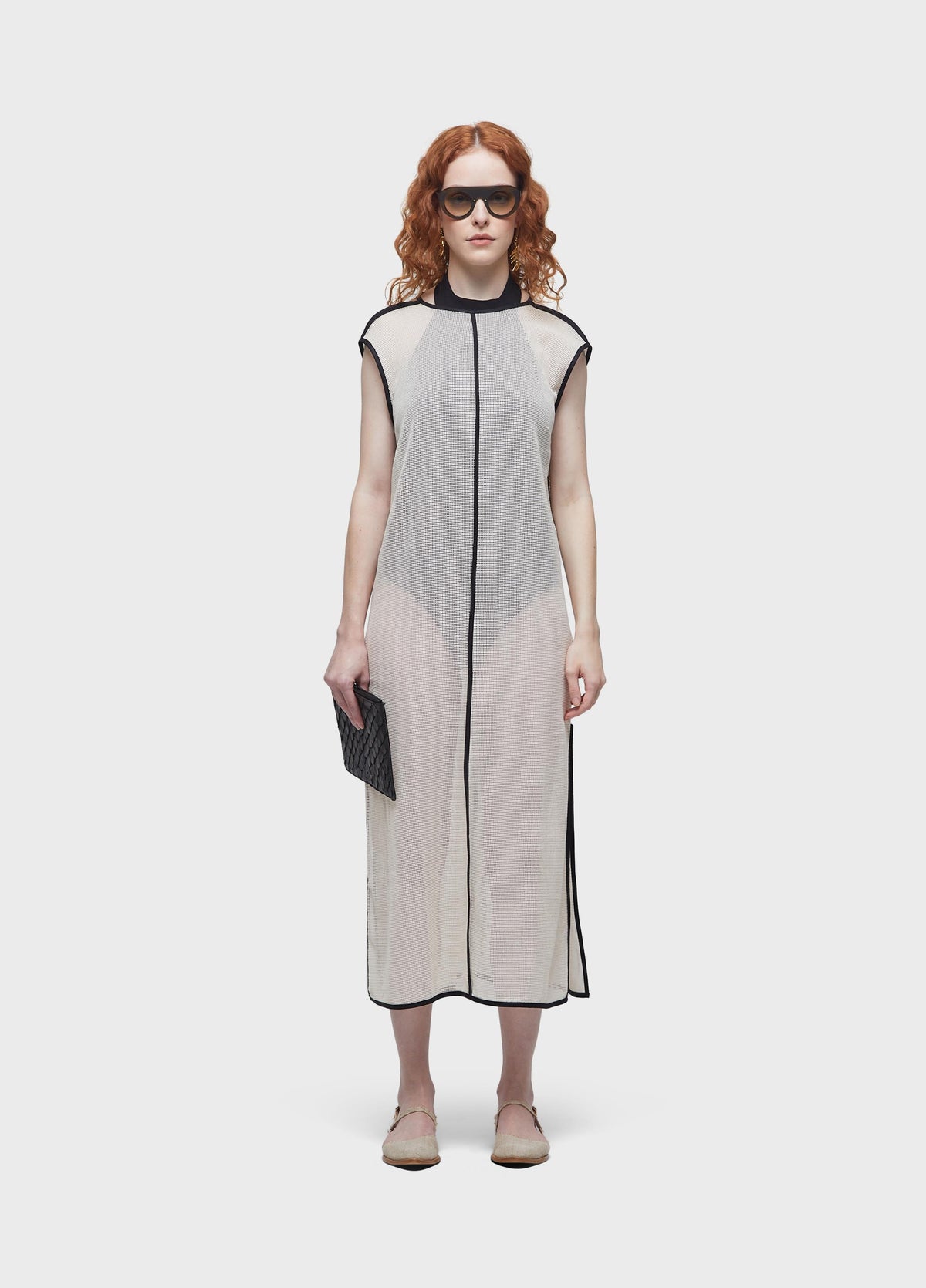 BIAS MESH DRESS