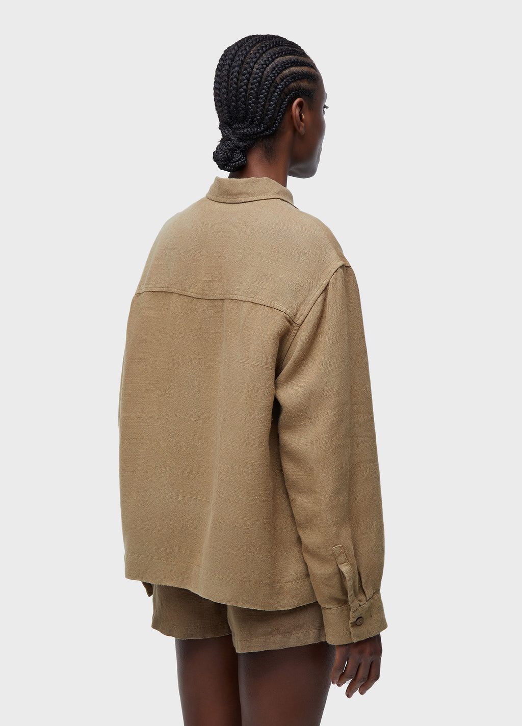 LINEN JACKET WITH CUT-OUT DETAIL