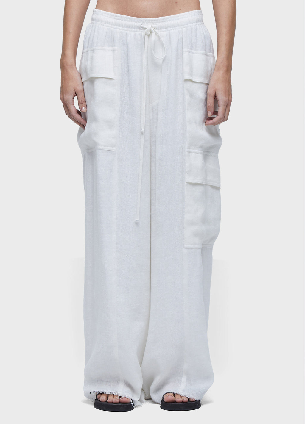RECYCLED LINEN OVER STREET PANTS