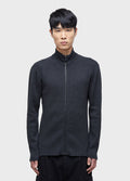 ZIPPED KNITTED COTTON SWEATER